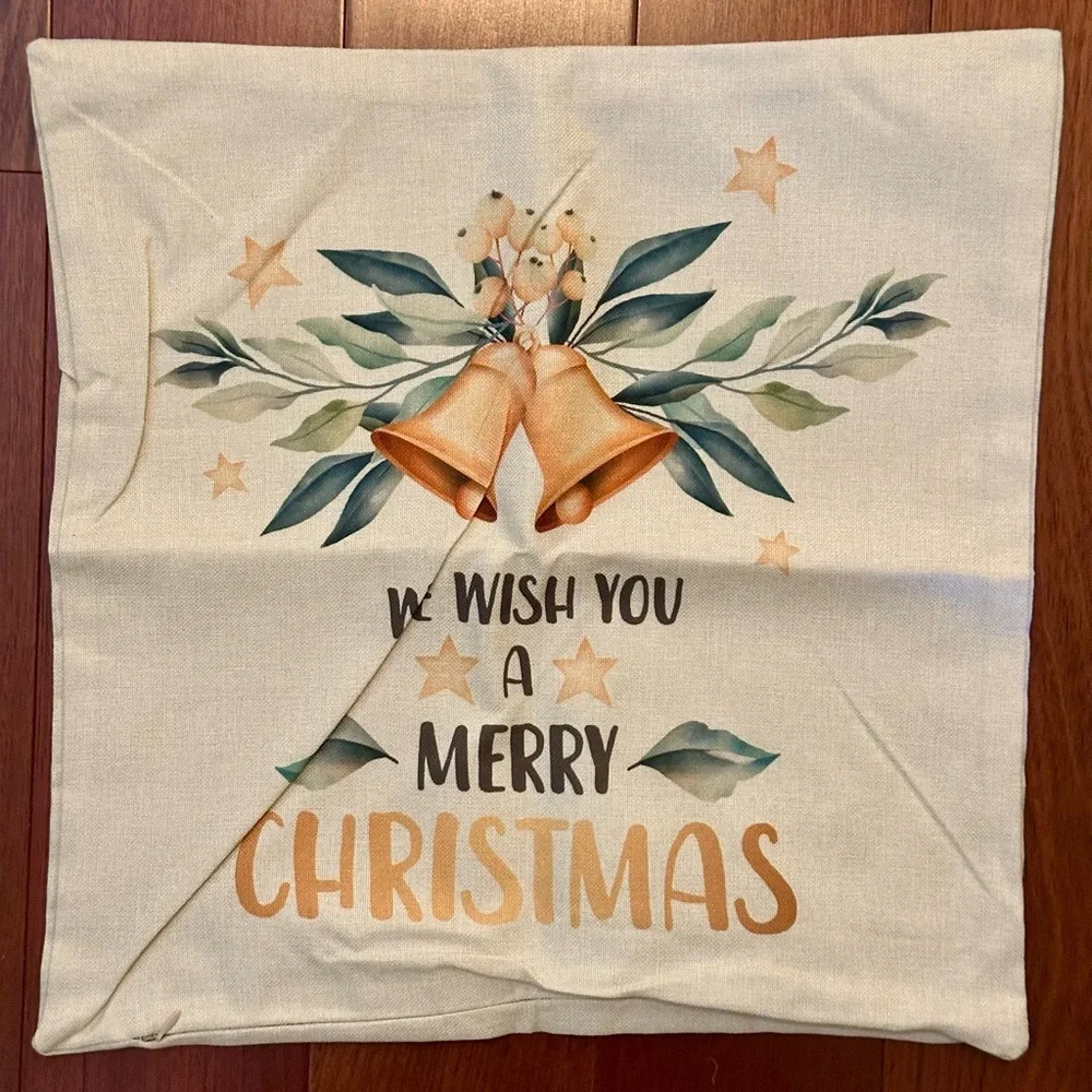 🍀Christmas Decorative Pillow Covers approximately 17” sq. Brand New Never Used